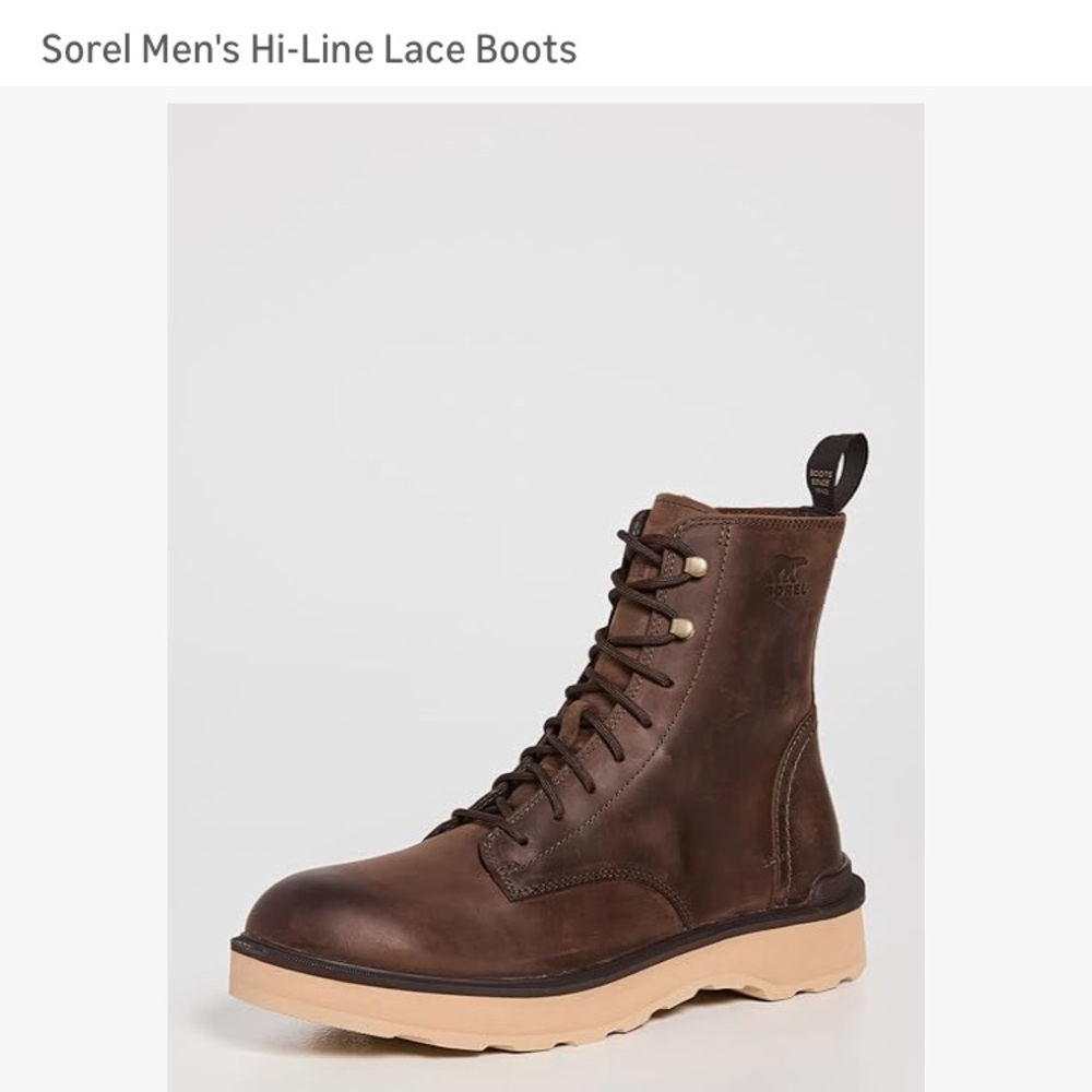 Sorel Men's Dark Brown Lace-Up Boots